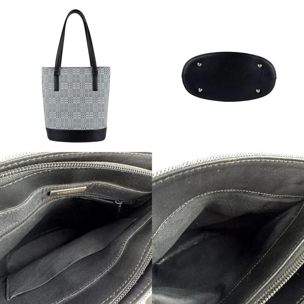 Burberry shoulder bag canvas leather gray black silver - Picture 3 of 4